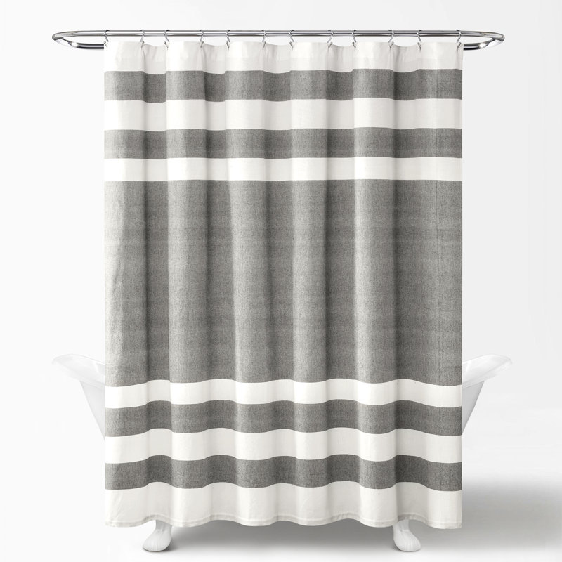 Breakwater Bay 100 Cotton Striped Single Shower Curtain & Reviews